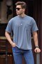 Indigo Men's Oversize T-Shirt with Pocket Detail 6194 - 2