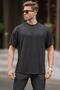 Black Oversize Crew Neck Men's T-Shirt 6191