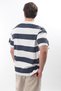 Indigo Oversize Color-Blocking Crew Neck Short Sleeve T-Shirt 7030 - 6