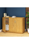 Modern 3 Door Credenza, Versatile Storage Solution with 2 Shelves - 2