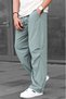 Mint Green Regular Fit Men's Parachute Trousers 6504 - 3