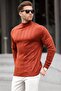 Tile Slim Fit Half Turtleneck Striped Non-Pilling Men's Knitwear Sweater 6344