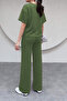 Women's Trend Short Sleeve Palazzo Summer Suit - 3