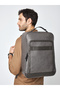 Pirre Cardin 01Pc00110 Vegan Backpack Notebook Bag Water Resistant Grey