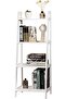 4 Tier Waterproof White Ladder Shelf Bookcase Display Unit