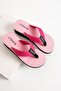 Kaila Women's Pink Platform Wedge Heel 4.5 cm Fabric Flip Flops Summer Pool Beach Slippers - 3