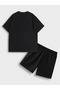 Basketball Silhouette Printed Men's Fashion Casual Two-Piece Set, Round Neck Short Sleeve T-Shirt - 4