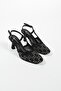 Haro transparent stone women's black high heeled shoe - 4