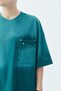 Washable pocket detailed Oversized t-shirt oil - 8