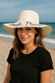 Women's Beige Straw Hat - Wide Brim, Summer Beach Sun Protection