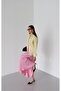 Pink Elastic Waist Long Satin Skirt - 231005 - 4