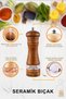 Natural Wood Pepper Salt Coffee Spice Grinder Wooden Mill Salt Shaker Pepper Shaker 2 Pieces - 5