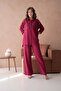 Women's Patterned Embroidered Linen Oversize Shirt - 2