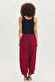 Front Folded Shalwar Trousers Claret Red - 5