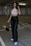 Mad Girls Black Leather Pants Mg1316 - 4