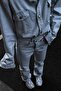 Light Blue Belt Detailed Straight Leg Jean Mg1591 - 5