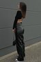 Mad Girls Black Leather Pants Mg1316 - 6