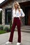 Ds Sora Burgundy Spanish Leggings Comfortable Fit, High Waist, Gathering and Flexible