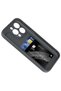 iPhone 15 Pro Case with Camera Protection Tkng Vitra Cover with Card Holder - Gray - 3
