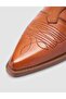 100% Genuine Leather Tan Women's Cowboy Slippers - 7