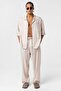 Baggy Linen Trousers Beige