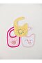 100% Cotton 3-Piece Baby Girl Bib Collar Baby Bib Double Layer Snap Scarf Drool Bib - 7