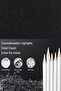 Professional Black Pencil,Highlight Pen for Sketching, White Acetate Lead Pen, Fine Art Supplies - 3
