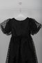 Girl's Black Polka Dot Tulle Dress - 3