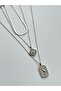 Steel Silver Color Abundance and Luck Pendant Triple Necklace - 2