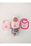100% Cotton 3-Piece Baby Girl Bib Collar Baby Bib Double Layer Snap Scarf Drool Bib - 3