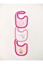 100% Cotton 3-Piece Baby Girl Bib Collar Baby Bib Double Layer Snap Scarf Drool Bib - 3