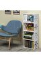 White 5-Tier Small Bookshelf – 4-Shelf PVC Organizer for Bathroom, Bedroom, Living Room, Kids Room - 2