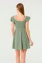 Tesmay Women's Dress Swimsuit 2 Different Ways of Wearing, Ruffle Detail, Breast Pad Khaki Loose Fit - 3
