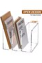 Clear Acrylic Magazine File Holder, Desk Organizer With 3 Vertical Compartments, Transparent - 3
