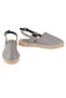 Genuine Leather Dark Gray Women's Handmade Espadrille - 3