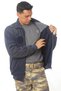 Air Force Long-Sleeved Navy Blue Color Full Zipper Bato Collar Cold-Proof Aviator Polar - 3