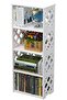 White 5-Tier Small Bookshelf – 4-Shelf PVC Organizer for Bathroom, Bedroom, Living Room, Kids Room