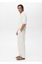 Regular fit keten pantolon - 8