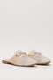Women's Buckle Mesh Slippers Cream - 3