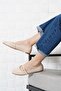 Senras women's ballet flat with scarf buckle in ten rugan - 2