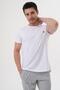 Mecit 4000 White Gray Men's Plus Size Pajama Set