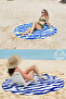 Round Round Beach Camping Picnic Mat Striped Folding Cotton Cloth Inside Tent Floor Cloth 130cm - 3