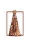 Piton Patterned Silk Shawl 06133-Red Copper