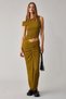 Bonia Women's Slim Fit Knitted Slit Detailed Green Skirt - 4