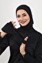قبعة سباحة إسلامية (للبحر، حمام السباحة) مع حاجب للشمس قابل للإزالة، B-82SN، أسود - 4
