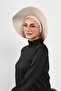 Hijab (Sea, Pool) Swimming Cap with Detachable Bow on the Back, S-10Sn, Beige - 4