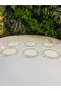 Cocktail Napkin,Silver Gold Line Pattern Oval Shaped Coffee Tray Napkin Holder,6-Piece Presentation Napkin - 7