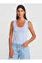 10750 Corded Fine Textured Knitwear Blouse-Blue