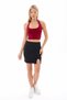Women's Burgundy Viscose Lycra Underwear Crop with Neckline - 3