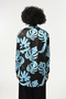 Women's Leaf Patterned Oversize Cut Shirt - 5